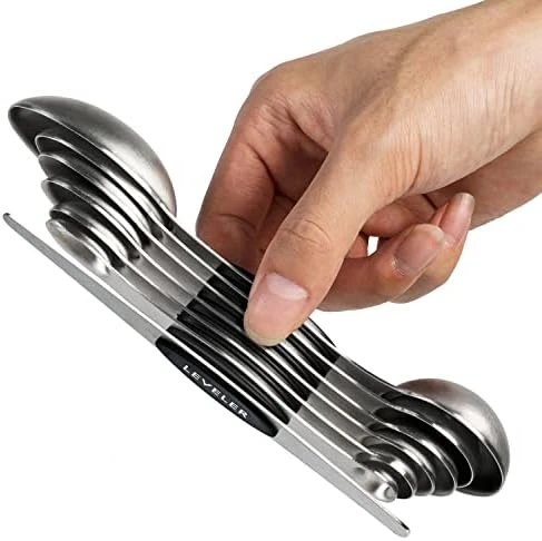 Magnetic Measuring Spoons Set Dual Sided Stainless Steel Set Of 7 Stackable Magnetic Teaspoon Tablespoon For Measuring Dry And Liquid Ingredients (Color) 2 Magnetic Measuring Spoons Set Dual Sided Stainless Steel Set Of 7 Stackable Magnetic Teaspoon Tablespoon For Measuring Dry And Liquid Ingredients (Color) - Image 2