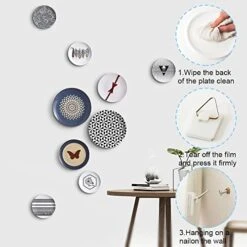 40 Pieces Invisible Adhesive Plate Hanger, Adhesive Plate Hangers For The Wall, Vertical Plate Holder Plate Hangers For Hanging Plates Art Supplies, 1.25 Inch -Peugeot Shop 41lvt7WSBpL