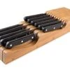 Bellemain 100% Pure Bamboo In Drawer Knife Block | Knife Drawer Organizer | Store Knives Safely With The Blades Down | Storage Solution For Your Kitchen | Knife Organizer Drawer Insert
