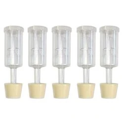 Box Brew Kits (5 Pack) Three-Piece Airlock And Drilled #6 Stopper Fermentation Beer Making Wine Making Kombucha Fits Gallon Jugs (5)