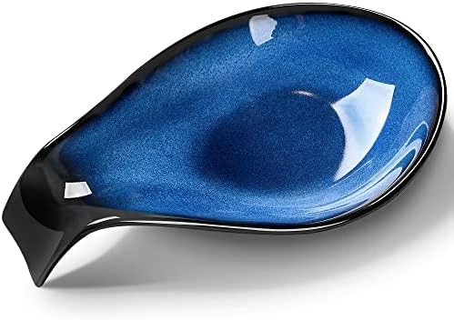 Ceramic Spoon Rest, Spoon Rest For Kitchen Counter, Spoon Holder For Stove Top, Coffee Cooking Farmhouse 4inch, Blue 7 Ceramic Spoon Rest, Spoon Rest For Kitchen Counter, Spoon Holder For Stove Top, Coffee Cooking Farmhouse 4inch, Blue - Image 7