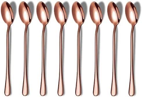 Long Handle Spoon, Coffee Stirrers, Premium Stainless Steel Coffee Spoons, Ice Tea Spoons, Ice Cream Spoon, Cocktail Stirring Spoons, Tea Spoons, Set Of 8 (Silver) 10 Long Handle Spoon, Coffee Stirrers, Premium Stainless Steel Coffee Spoons, Ice Tea Spoons, Ice Cream Spoon, Cocktail Stirring Spoons, Tea Spoons, Set Of 8 (Silver) - Image 10