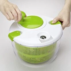 Longzhuo Salad Spinner Hand Cranking Multifunctional Vegetable Spinner Lettuce Greens Dryer Kitchen Tool -Peugeot Shop 41mGcQDuzJL