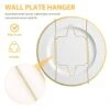 4pcs Wall Plate Hangers Gold Spring Dish Hooks Wire Plate Hook Holder Invisible Plate Hanger Decorative Dish Holder With Hooks For Home Wall Ornament
