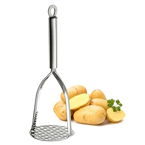 AFOND Potato Masher Stainless Steel, Heavy Duty Ricer With Durable Sturdy Grips, For Efficiently Making Mashed Potatoes, Guacamole, Egg Salad, Banana Bread, Vegetables Puree And Fruits 1 AFOND Potato Masher Stainless Steel, Heavy Duty Ricer With Durable Sturdy Grips, For Efficiently Making Mashed Potatoes, Guacamole, Egg Salad, Banana Bread, Vegetables Puree And Fruits