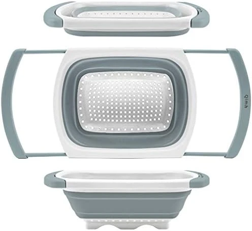 Mh Collapsible Colander | Over The Sink Silicone Kitchen Strainers And Colanders With Extendable Handles | Veggies, Fruit And Pasta Foldable Strainer For Kitchen, 6-Quart, BPA Free 6 Mh Collapsible Colander | Over The Sink Silicone Kitchen Strainers And Colanders With Extendable Handles | Veggies, Fruit And Pasta Foldable Strainer For Kitchen, 6-Quart, BPA Free - Image 6