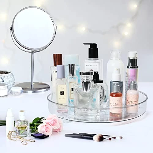 Lazy Susan Organizers, 4 Pack 10.6” Clear Lazy Susan Turntable For Kitchen, Cabinet, Fridge, Pantry, Countertop, Bathroom Storage 5 Lazy Susan Organizers, 4 Pack 10.6” Clear Lazy Susan Turntable For Kitchen, Cabinet, Fridge, Pantry, Countertop, Bathroom Storage - Image 5