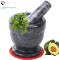 Mortar And Pestle Marble Set For Spices Pestos Seasonings Pastes Guacamole Bowl Herb Grinder Easy To Clean Included:Silicone Mat,Brush,Stainless Steel Spoon 4.33inch(Small,White Gray) 19 Mortar And Pestle Marble Set For Spices Pestos Seasonings Pastes Guacamole Bowl Herb Grinder Easy To Clean Included:Silicone Mat,Brush,Stainless Steel Spoon 4.33inch(Small,White Gray) -Peugeot Shop 41mSJNt2ohL. AC