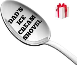 Gifts For Dad, Fathers Day Gift Engraved Spoon Dad's Ice Cream Shovel, Gifts For Men Who Have Everything, Emotional Dad Gifts, Dad Birthday Gift, Made In Italy Stainless Steel Ice Cream Spoon