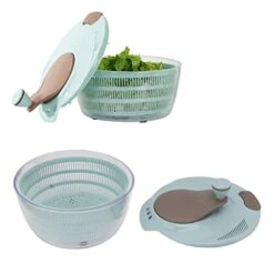 Fruit Washer, Easy To Simple Operation Labor Saving Salad Spinner Washable Fast Mixing Plastic Manual For Kitchen(Blue) 8 Fruit Washer, Easy To Simple Operation Labor Saving Salad Spinner Washable Fast Mixing Plastic Manual For Kitchen(Blue) -Peugeot Shop 41mbpg33P6L