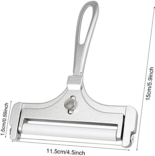 Stainless Steel Wire Cheese Slicer, Adjustable Thickness Cheese Cutter For Soft, Semi-Hard Cheeses Kitchen Cooking Tool 2 Stainless Steel Wire Cheese Slicer, Adjustable Thickness Cheese Cutter For Soft, Semi-Hard Cheeses Kitchen Cooking Tool - Image 2