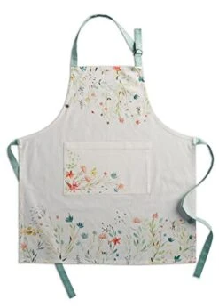 Maison D' Hermine Colmar 100% Cotton 1 Piece Kitchen Apron With An Adjustable Neck & Visible Center Pocket With Long Ties For Women Men | Chef (27.50"x31.50")