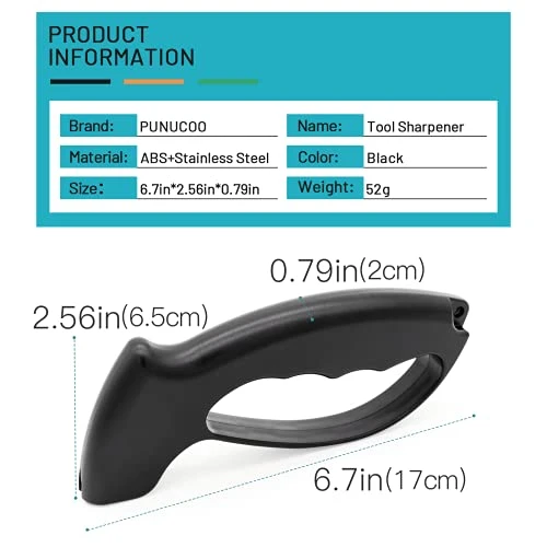 Axe & Machete Knife Sharpener, Handheld Knife & Tool Sharpener, Professional Sharpening Ulu Knife Axe Hatchet Machete, Restore, Repairs & Hone Serrated Blades, Cutting Tools, Cleavers, (2 Black) 2 Axe & Machete Knife Sharpener, Handheld Knife & Tool Sharpener, Professional Sharpening Ulu Knife Axe Hatchet Machete, Restore, Repairs & Hone Serrated Blades, Cutting Tools, Cleavers, (2 Black) - Image 2