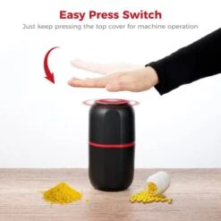 Electric Pill Crusher Grinder, Powerful Motor Pill Cutters With Stainless Steel Blades, Coffee Bean Grinder For Fine Powder, Multifunctional Electric Grinder For Grains, Medicinal Herbs, Spices -Peugeot Shop 41mvot7YUSL