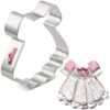 Princess Dress Cookie Cutter - 4 X 4.2 Inches - Stainless Steel