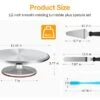 12 Inch Cake Turntable Cake Decorating Kit Supplies, 7 Pcs Baking Supplies Aluminium Alloy Revolving Cake Decorating Stand, With 3 Icing Smoother, Icing Spatula, Silicone Spatula, Cake Cutter