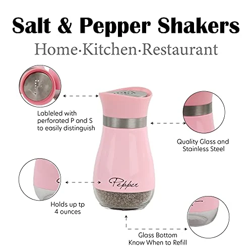 Basic Salt & Pepper Shakers - Pink 2 Basic Salt & Pepper Shakers - Pink - Image 2