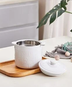 Ceramic Bacon Grease Container With Strainer,Grease Can With Filter,Cooking Oil Filter;Oil Container,1.2L Grease Catcher For Kitchen With Strainer,Frying Oil Storage Can 12 Ceramic Bacon Grease Container With Strainer,Grease Can With Filter,Cooking Oil Filter;Oil Container,1.2L Grease Catcher For Kitchen With Strainer,Frying Oil Storage Can -Peugeot Shop 41nDT5dWGNL