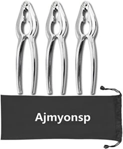 Ajmyonsp 12Pcs Crab Crackers And Tools/Lobster Nut Crackers And Picks - 6 Crab Leg Forks 4 Lobster Shellers, 2 Stainless Steel Seafood Crackers & Storage Bag -Peugeot Shop 41nJyGHa 1L. AC