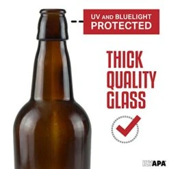 16 Ounce Amber Swing Top Glass Beer Bottles For Home Brewing - Carbonated Drinks, Kombucha, Kefir, Soda, Juice, Fermentation, Glass Bottle With Airtight Rubber Seal Flip Caps