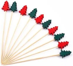 Cocktail Picks Handmade Bamboo Toothpicks 100pcs 4.7” In Green Cacti -Peugeot Shop 41nP0uXAAaL. AC