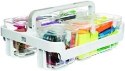 Stack 'N Go Caddy Wheel Base, Craft Organizer, Compatible With Deflecto Desk Supplies Organizer Caddy, White, 16"W X 3 1/4"H X 11"D (29443CR) -Peugeot Shop 41nRnE7UxgL. AC