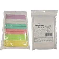 DZHJKIO Food Clips Bag Sealing Clips, 4.4 Inches Multi-colors Bag Fresh-Keeping Clamp Sealer For Kitchen 12pcs -Peugeot Shop 41nTaNfAjSL