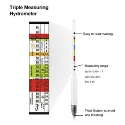 SOLIGT Triple Scale Hydrometer And Glass Test Jar For Wine, Beer, Mead & Cider - ABV, Brix And Gravity Test Kit 7 SOLIGT Triple Scale Hydrometer And Glass Test Jar For Wine, Beer, Mead & Cider - ABV, Brix And Gravity Test Kit -Peugeot Shop 41nTl9hXIqL