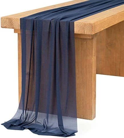 14Ft Ivory Sheer Extra Long Chiffon Like Table Runner For Rustic Boho Wedding Party Bridal Shower Decorations 12 14Ft Ivory Sheer Extra Long Chiffon Like Table Runner For Rustic Boho Wedding Party Bridal Shower Decorations - Image 12