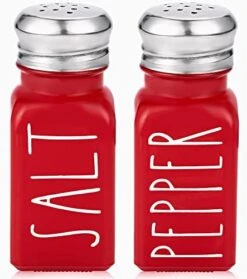 Farmhouse Salt And Pepper Shakers Set By Brighter Barns - Cute Modern Farmhouse Kitchen Decor For Home Restaurants Wedding - Gorgeous Vintage Glass Black White Shaker Sets With Stainless Steel Lids -Peugeot Shop 41nZjjKiTYL. AC