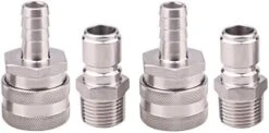 DERNORD Stainless Steel Quick Disconnect Set - Beer Brewing Connector Kit (Barb Female/MPT Male(Pack Of 2)) -Peugeot Shop 41niRJ8rf L. AC