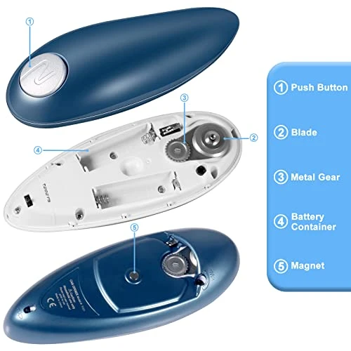 Electric Can Opener For Kitchen, Hands Free Can Opener With Smooth Edges Safe Battery Operated Operation, Automatic Can Opener For Kitchen Arthritis And Seniors,Best Kitchen Gadget For Almost Size Can 3 Electric Can Opener For Kitchen, Hands Free Can Opener With Smooth Edges Safe Battery Operated Operation, Automatic Can Opener For Kitchen Arthritis And Seniors,Best Kitchen Gadget For Almost Size Can - Image 3