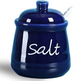 Ceramic Salt Bowl With Lid And Spoon 12oz (White) 17 Ceramic Salt Bowl With Lid And Spoon 12oz (White) -Peugeot Shop 41nrfJjs6JL. AC