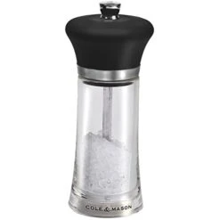 Cole & Mason H307292P Precision Huntingdon Salt Mill 140 Mm, Transparent/Black