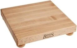 Lock B12S Maple Wood Edge Grain Cutting Board With Feet, 12 Inches Square, 1.5 Inches Thick -Peugeot Shop 41ny2SfsiL. AC