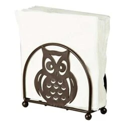 NH01782 6 Inch Bronze Color Napkin Holder Owl