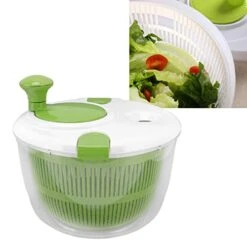 Longzhuo Salad Spinner Hand Cranking Multifunctional Vegetable Spinner Lettuce Greens Dryer Kitchen Tool -Peugeot Shop 41oA9Hp9sWL