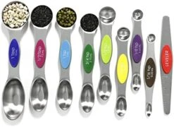 Magnetic Measuring Spoons Set Stainless Steel With Leveler,Multicolors Measuring Cups And Spoon Set Kitchen Gadgets Apartment Essentials Fits In Spice Jars,Stackable Metal Tablespoon Spoon For Baking -Peugeot Shop 41oAKsE3ceL. AC