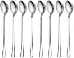 Long Handle Spoon, Coffee Stirrers, Premium Stainless Steel Coffee Spoons, Ice Tea Spoons, Ice Cream Spoon, Cocktail Stirring Spoons, Tea Spoons, Set Of 8 (Silver) 15 Long Handle Spoon, Coffee Stirrers, Premium Stainless Steel Coffee Spoons, Ice Tea Spoons, Ice Cream Spoon, Cocktail Stirring Spoons, Tea Spoons, Set Of 8 (Silver) -Peugeot Shop 41oEfufLCOL. AC