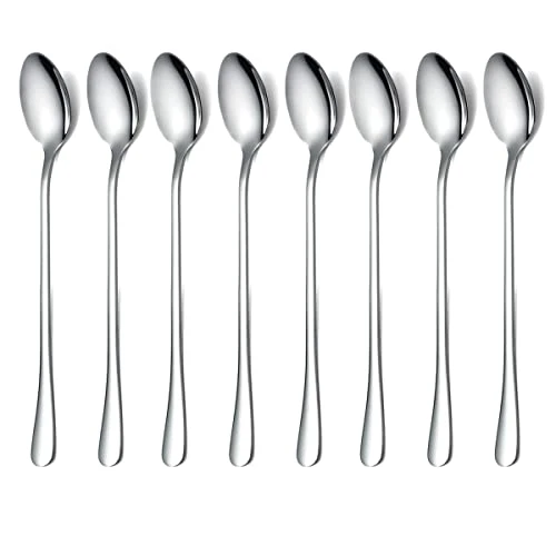Long Handle Spoon, Coffee Stirrers, Premium Stainless Steel Coffee Spoons, Ice Tea Spoons, Ice Cream Spoon, Cocktail Stirring Spoons, Tea Spoons, Set Of 8 (Silver) 1 Long Handle Spoon, Coffee Stirrers, Premium Stainless Steel Coffee Spoons, Ice Tea Spoons, Ice Cream Spoon, Cocktail Stirring Spoons, Tea Spoons, Set Of 8 (Silver)