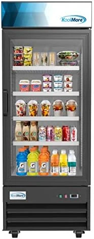 - MDR-2GD-35C 45" Commercial Glass 2 Door Display Refrigerator Merchandiser - Upright Beverage Cooler With LED Lighting - 35 Cu. Ft, Black 7 - MDR-2GD-35C 45" Commercial Glass 2 Door Display Refrigerator Merchandiser - Upright Beverage Cooler With LED Lighting - 35 Cu. Ft, Black - Image 7