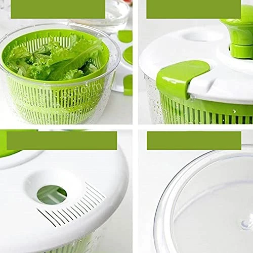 AMABEAlsl Sink Basket Large Capacity Salad Spinner,Vegetable Dryer/Drainer, Easy Spin Fruit Washing Drying Machine And Tools,Kitchen Drain Basket 3 AMABEAlsl Sink Basket Large Capacity Salad Spinner,Vegetable Dryer/Drainer, Easy Spin Fruit Washing Drying Machine And Tools,Kitchen Drain Basket - Image 3