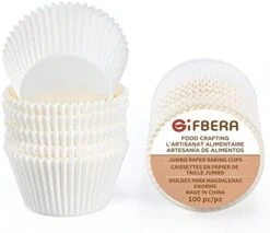 Fbera Jumbo Cupcake Liners Greaseproof Paper 200 Count - Food Grade Odorless Muffin Baking Cups Cupcake Wrappers For Wedding Birthday, Natural -Peugeot Shop 41oL8Td1RsL. AC
