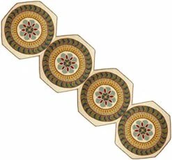 Otton Craft Scarlett Leaves Handmade Beaded Table Runner - Halloween Harvest Autumn Fall Thanksgiving Holiday Christmas Xmas Celebration Festive Party Tabletop Décor Tablerunner - 13x36 Red & Gold -Peugeot Shop 41oPXljRUgL. AC