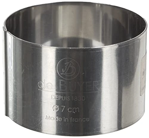 De Buyer 3989.07 Stainless Steel Individual Ring 4.5 Cm / 7 Cm 2 De Buyer 3989.07 Stainless Steel Individual Ring 4.5 Cm / 7 Cm - Image 2