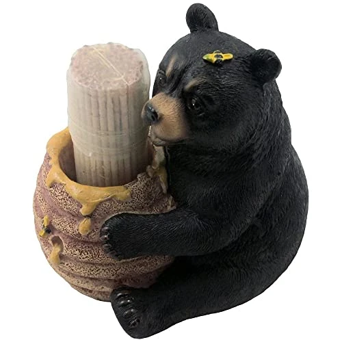 Decorative Black Bear In A Beehive Honey Pot Toothpick Holder Figurine For Cabin Or Rustic Lodge Decor Sculptures And Statuettes As Collectible Wildlife Animal Gifts 2 Decorative Black Bear In A Beehive Honey Pot Toothpick Holder Figurine For Cabin Or Rustic Lodge Decor Sculptures And Statuettes As Collectible Wildlife Animal Gifts - Image 2