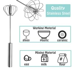 Semi-automatic Whisk, Stainless Steel Egg Beater, Hand Push Rotary Whisks Mixer Stirrer For Making Cream, Whisking, Beating And Stirring… (10+12+14Inch) 12 Semi-automatic Whisk, Stainless Steel Egg Beater, Hand Push Rotary Whisks Mixer Stirrer For Making Cream, Whisking, Beating And Stirring… (10+12+14Inch) -Peugeot Shop 41obrbarKdL