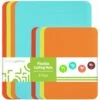 Plastic Cutting Boards For Kitchen - Color Coded Chopping Board Set - Flexible Cutting Mats For Meat & Vegetables - Dishwasher Safe, Non-Slip, BPA Free (8-Pack Multicolor, Mixed Size)