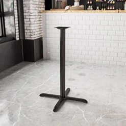 Beverly 30'' X 30'' Restaurant Table X-Base With 3'' Dia. Bar Height Column