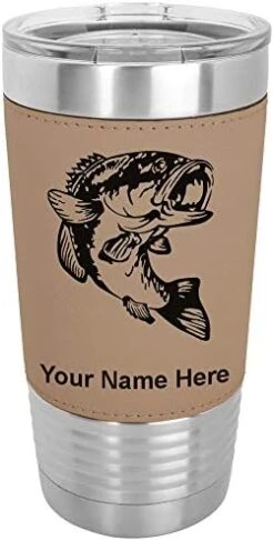 20oz Vacuum Insulated Tumbler Mug, Bass Fish, Personalized Engraving Included (Faux Leather, Gray) 25 20oz Vacuum Insulated Tumbler Mug, Bass Fish, Personalized Engraving Included (Faux Leather, Gray) -Peugeot Shop 41oh9KxgjiL. AC